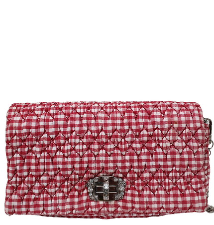 Miu miu crystal striped crossbody bag