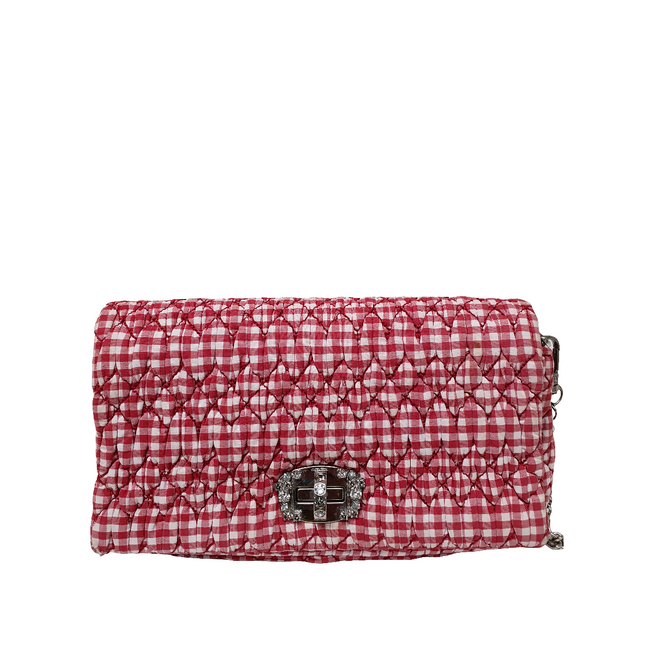 Miu miu crystal striped crossbody bag
