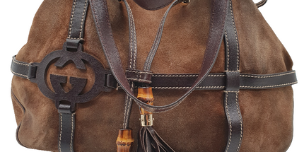 Gucci suede shoulder bag