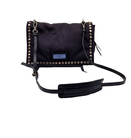 Prada studded crossbody bag
