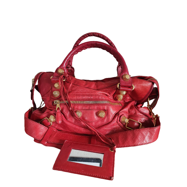 Balenciaga city mettalic bag