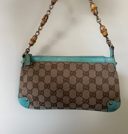 Sac à main bandoulière Gucci mini en bambou