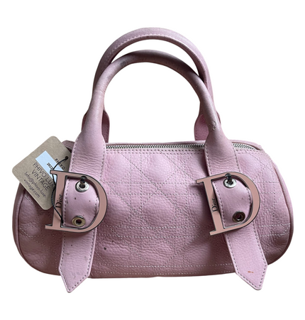 Dior Boston leather handbag