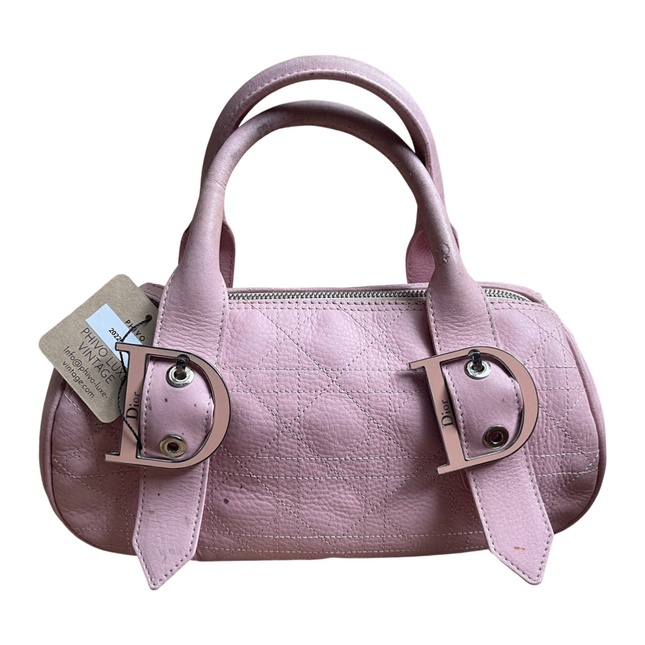 Dior Boston leather handbag