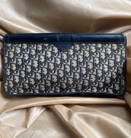 Dior large denim clutch bag