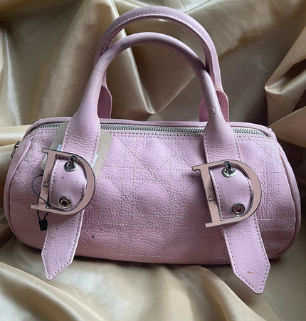 Dior Boston leather handbag