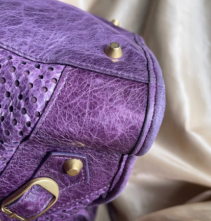 Balenciaga perforated City bag