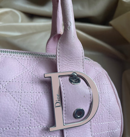 Dior Boston leather handbag