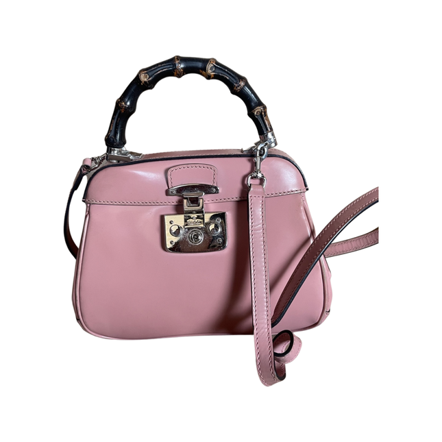 GUCCI  lady lock bamboo top handle bag