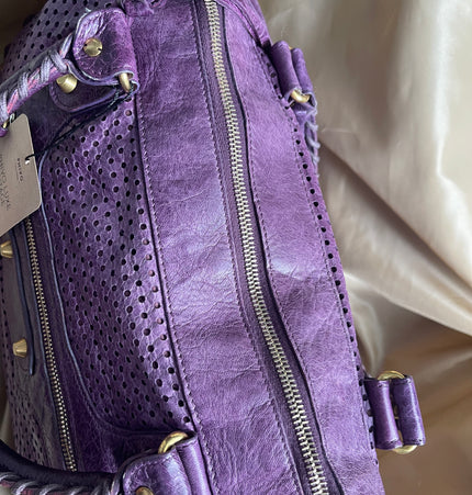 Balenciaga perforated City bag