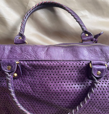 Balenciaga perforated City bag