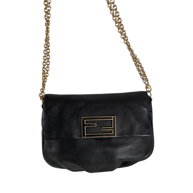 Fendi baguette leather crossbody/shoulder bag