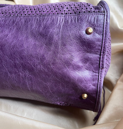 Balenciaga perforated City bag