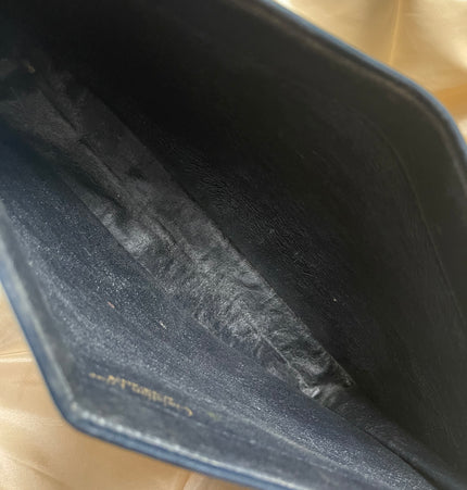 Dior large denim clutch bag