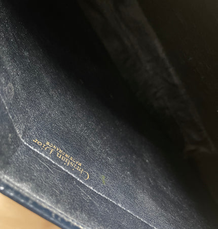 Dior large denim clutch bag