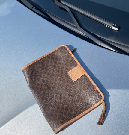 CELINE  triomphe vintage clutch bag