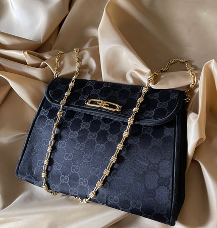 GUCCI  vintage satin crossbody bag
