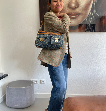 Louis Vuitton baggy denim shoulder bag