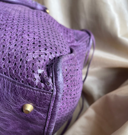 Balenciaga perforated City bag