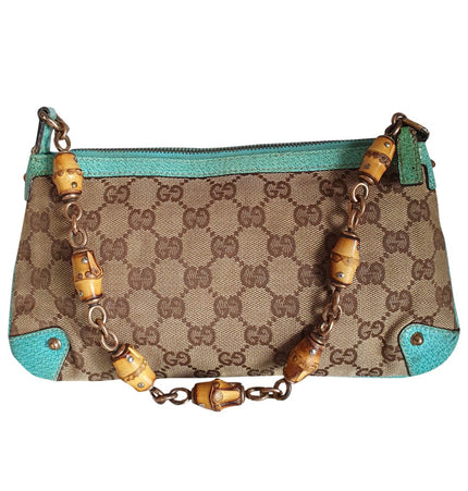 Sac à main bandoulière Gucci mini en bambou