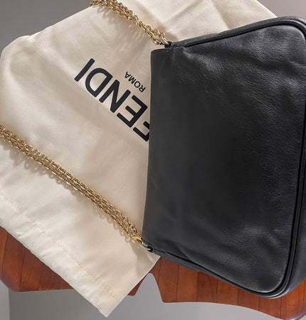 Fendi baguette leather crossbody/shoulder bag