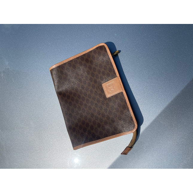 CELINE  triomphe vintage clutch bag