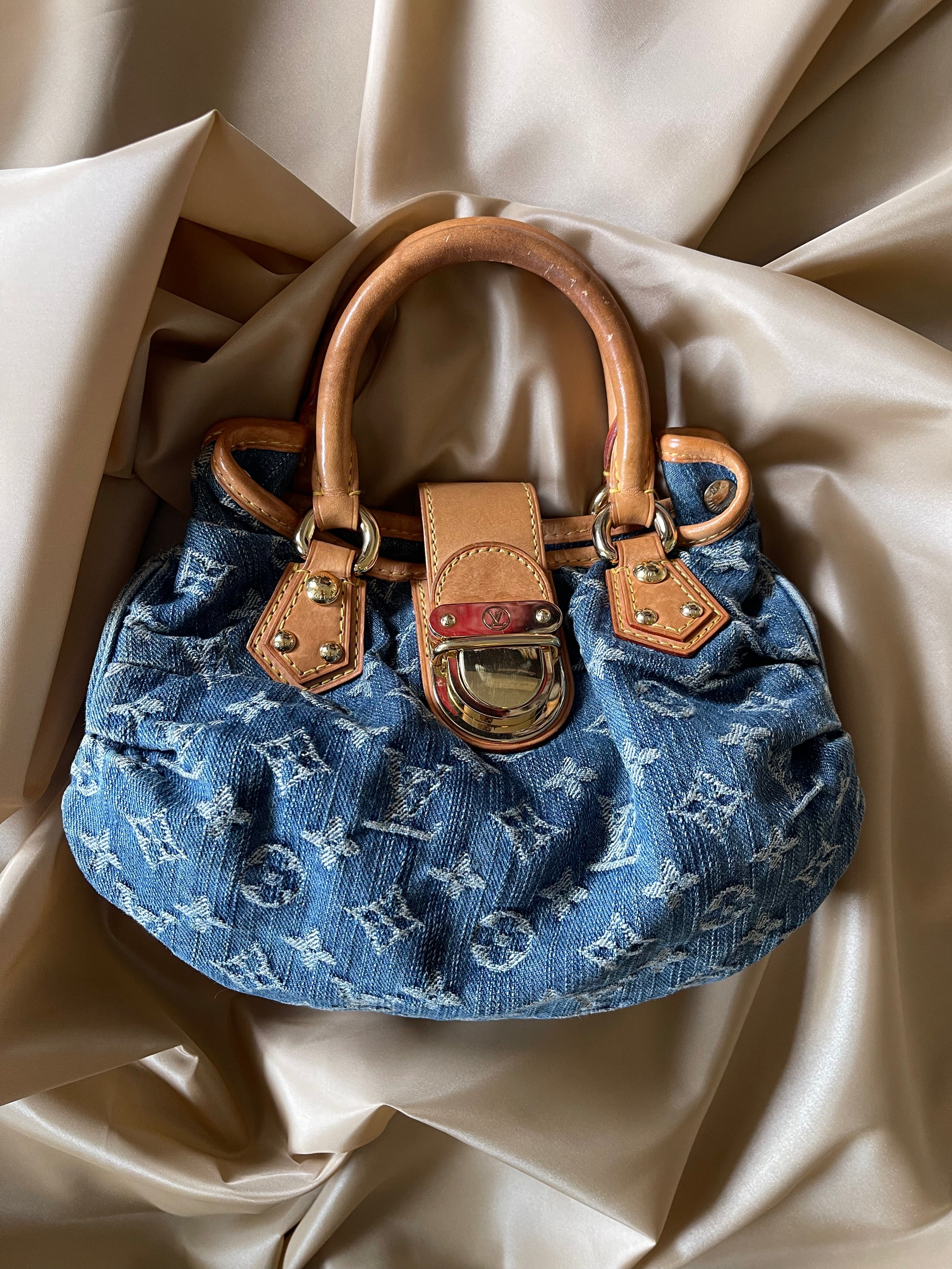 Lv denim pleaty bag sale
