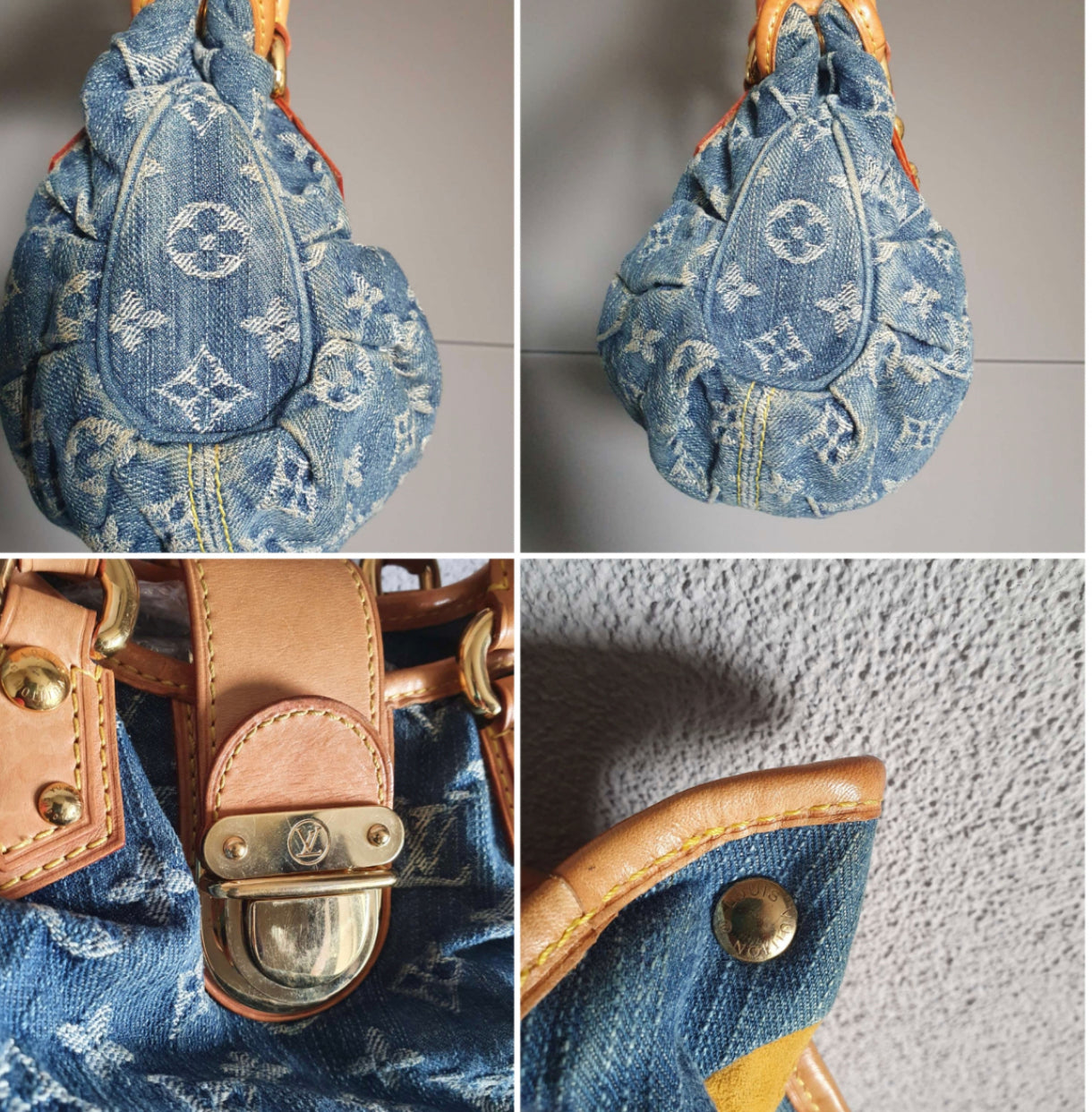 Louis Vuitton platty denim mini handbag