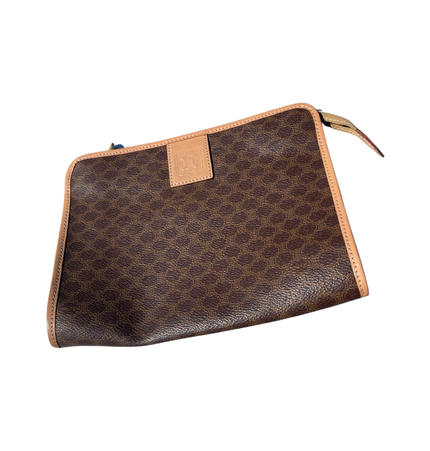 CELINE  triomphe vintage clutch bag