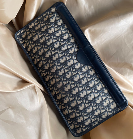 Dior large denim clutch bag