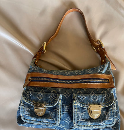 Louis Vuitton baggy denim shoulder bag