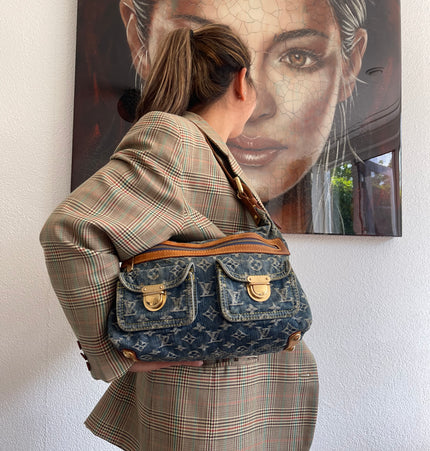 Louis Vuitton baggy denim shoulder bag