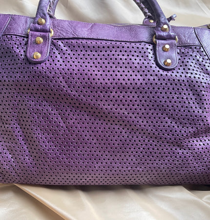 Balenciaga perforated City bag