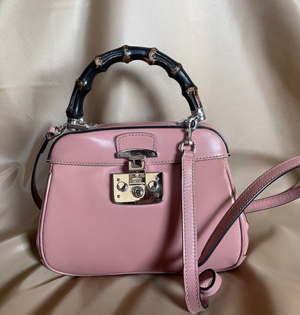 GUCCI  lady lock bamboo top handle bag