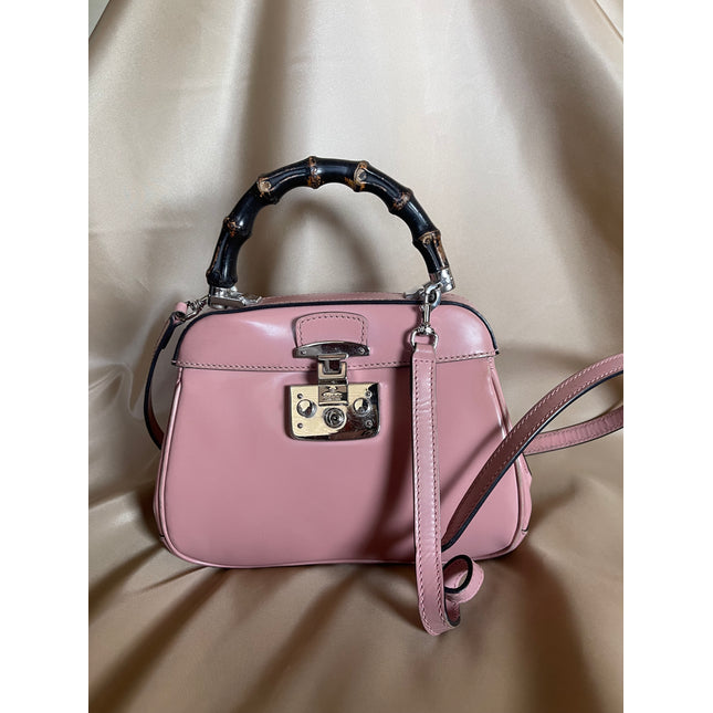 GUCCI  lady lock bamboo top handle bag