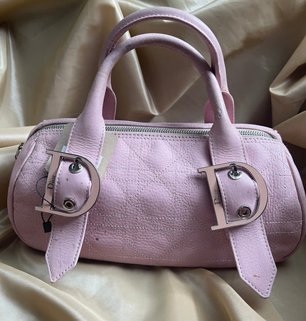 Dior Boston leather handbag