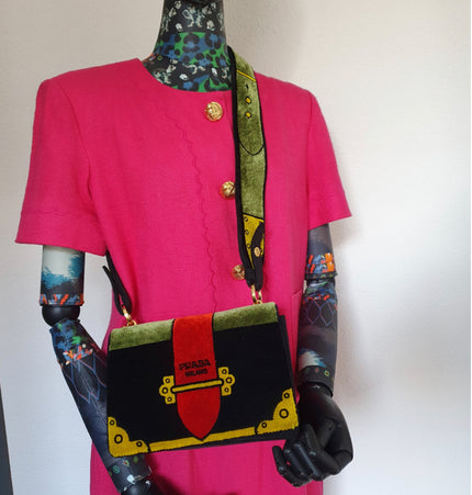 PRADA  cahier velvet crossbody bag
