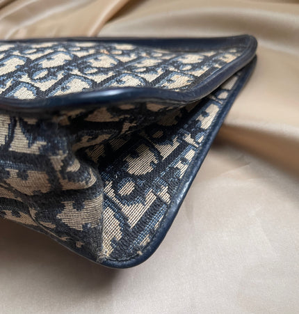 Dior large denim clutch bag