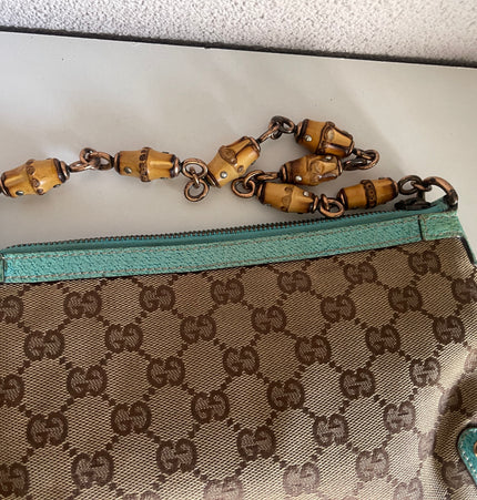 Sac à main bandoulière Gucci mini en bambou