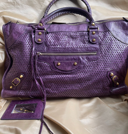 Balenciaga perforated City bag