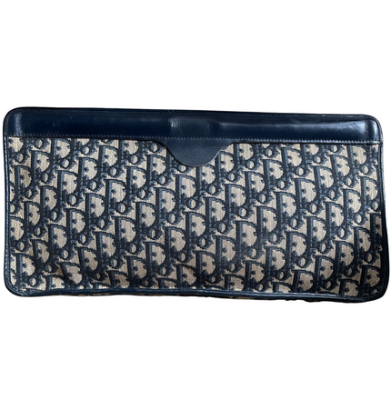 Dior large denim clutch bag