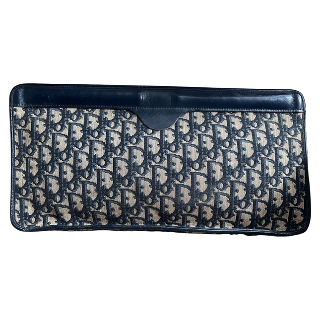 Dior large denim clutch bag