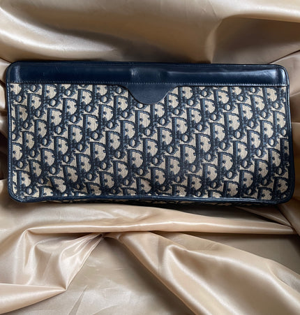 Dior large denim clutch bag