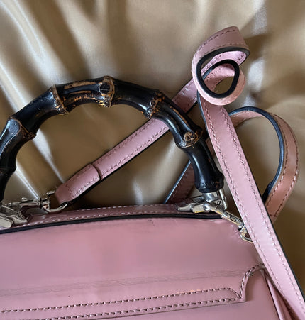 GUCCI  lady lock bamboo top handle bag