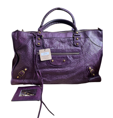 Balenciaga perforated City bag