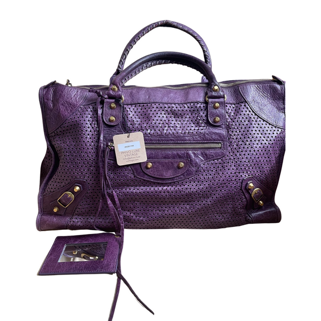 Balenciaga perforated City bag