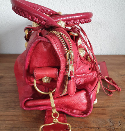 Balenciaga city mettalic bag