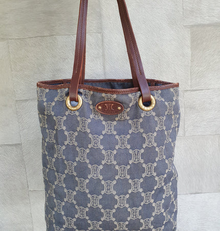 Sac bandoulière en denim Céline