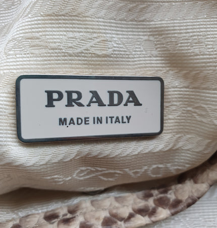 Prada python and cloth crossbodybag