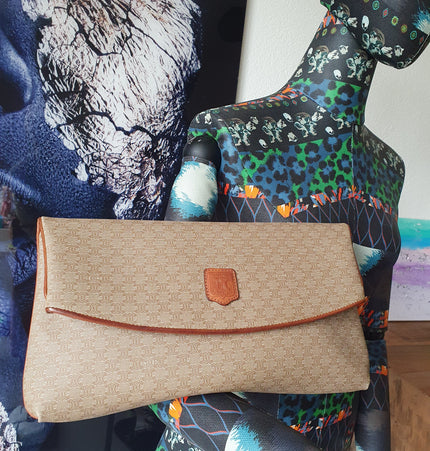 Celine vintage triomphe clutch bag